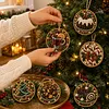 6pcs DIY Pearl Diamond Painting Christmas Tree Hanging Ornaments
