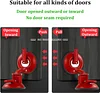 Door Stop Jammer for Door Opened Inward or Outward 2 Suction Cups No Seam Required ABS Red Door Lock Brace for Home Security Hotel Travel Safety