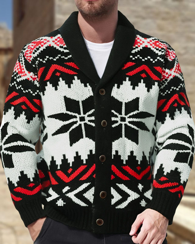 Men's Vintage Contrast Wool Jacket
