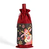 5D DIY Special Shaped Drill Diamond Painting Christmas Deer Wine Bottle Bags Covers Kits