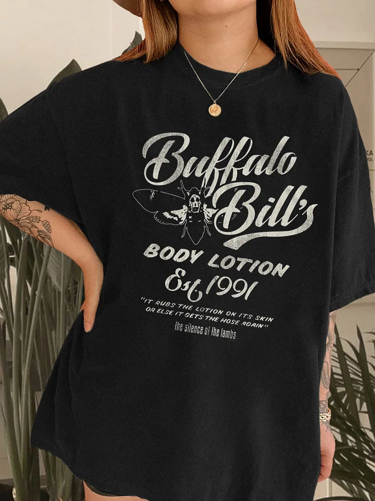 Plus Size Women Vintage Buffalo Bill'S Body Lotion Silence Of The Lambs T-Shirt
