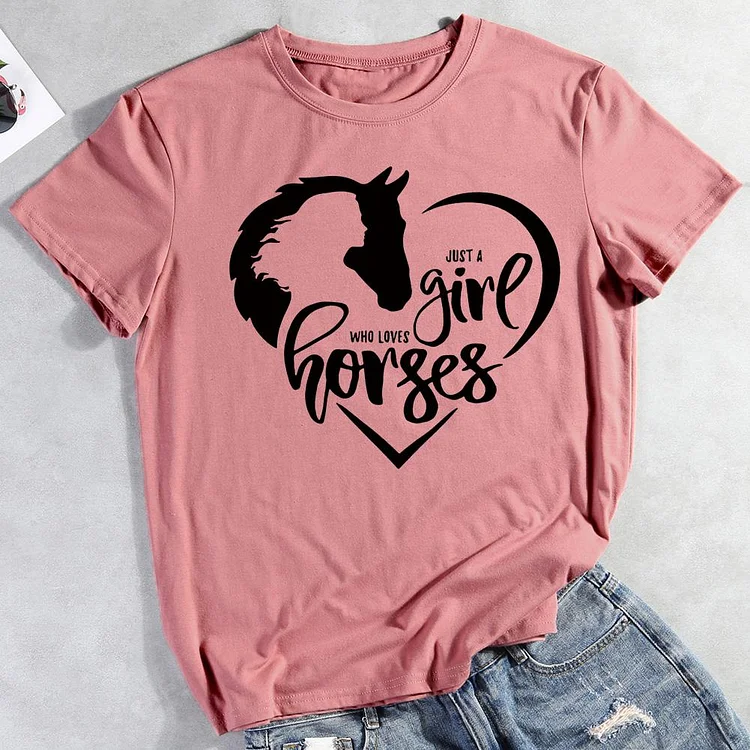 ANB -  Horse Girl T-shirt Tee -012131