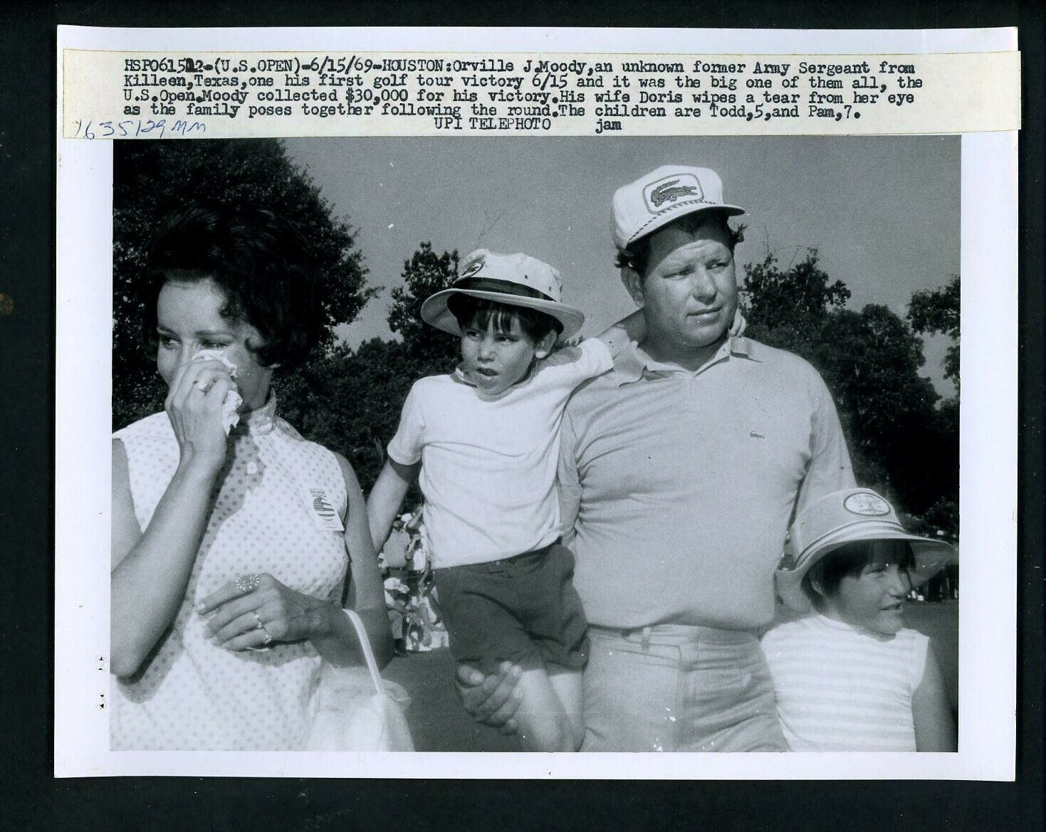 Orville Moody 1969 U.S. Open Cypress Creek Houston Press Photo Poster painting Doris Todd Pam