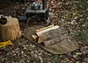 Outdoor camping firewood bag multifunctional portable storage bag