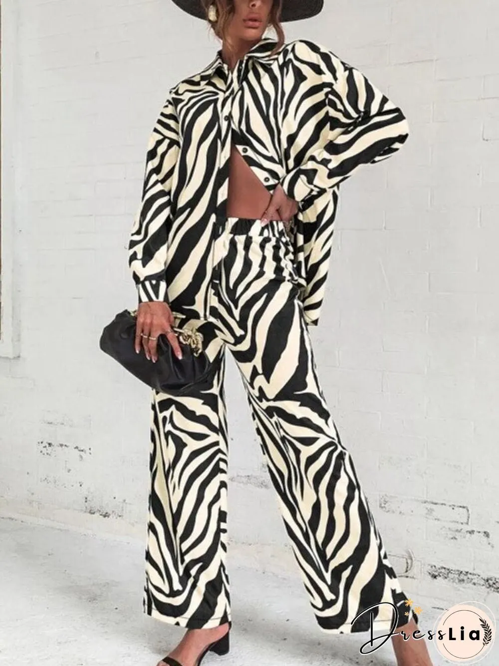 Spring Summer Women Shirt Suits New Cute Fashion High Street Flower Print Long Sleeve Lapel Cardigan + Long Pants Two Piece Set