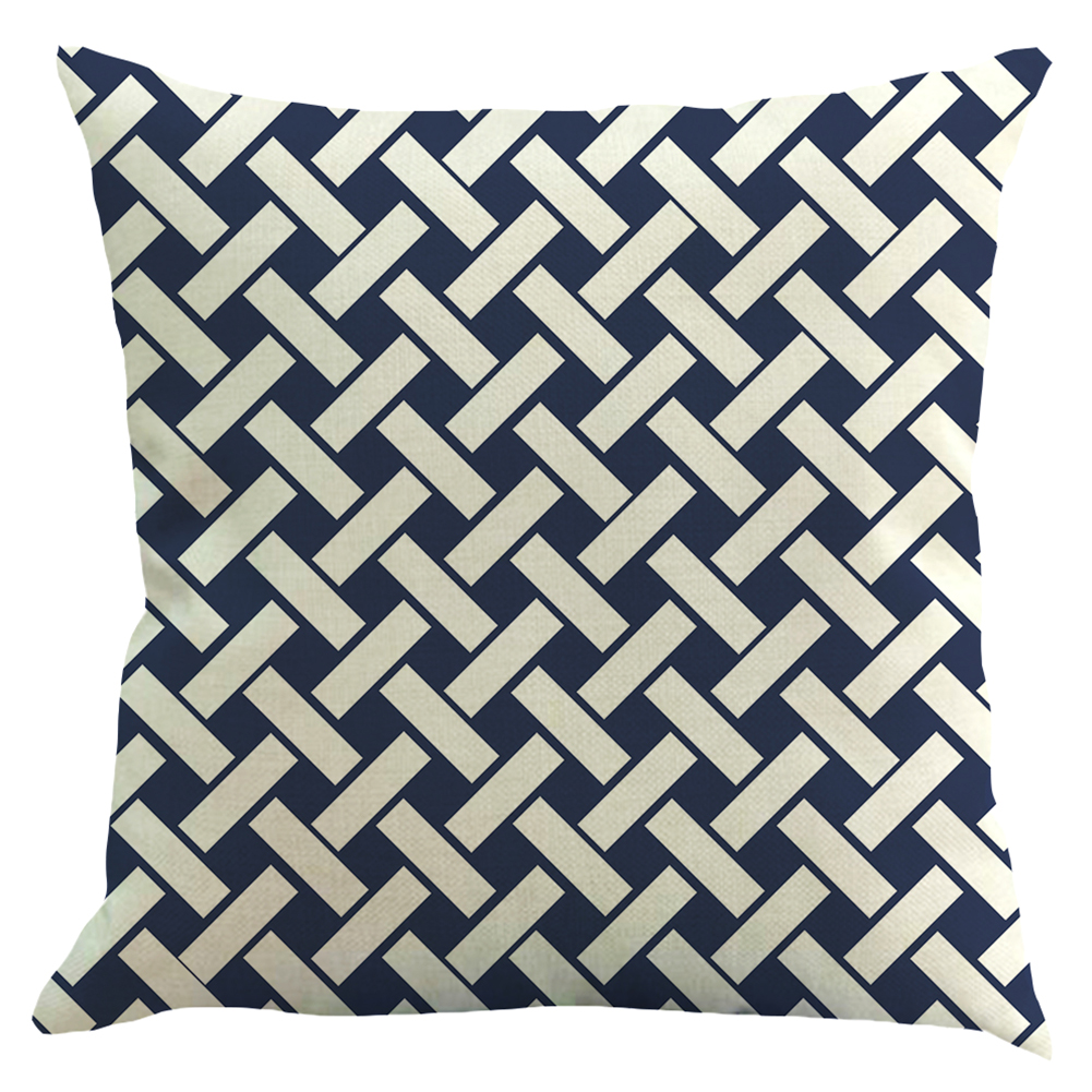 

Geometric Print Pillow Cushion Cover Linen Sofa Home Decor Pillowcase (A, 501 Original