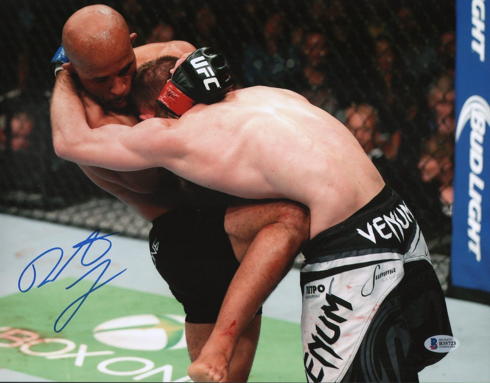 Demetrious Johnson Signed 11x14 Photo Poster painting BAS Beckett COA UFC 174 Picture Autograph