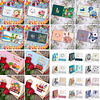 12pcs DIY Diamond Painting Greeting Cards Birthday Thanks Embroidery Postcard
