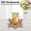 Mandala lotus acrylique DIY peinture en diamant porte-bougies sans bougies table de table de table pour d&eacute;butants adultes