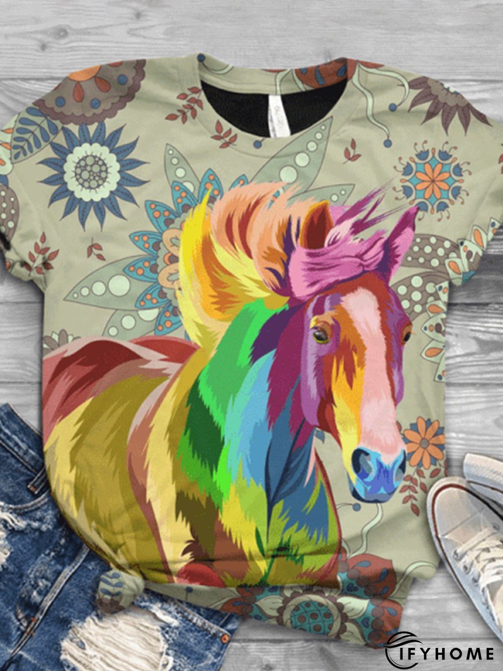 Casual Short Sleeve Round Neck Plus Size Tops | IFYHOME