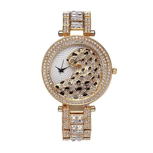 Leopard Iced Out Watches For Women Rhinestones-VESSFUL