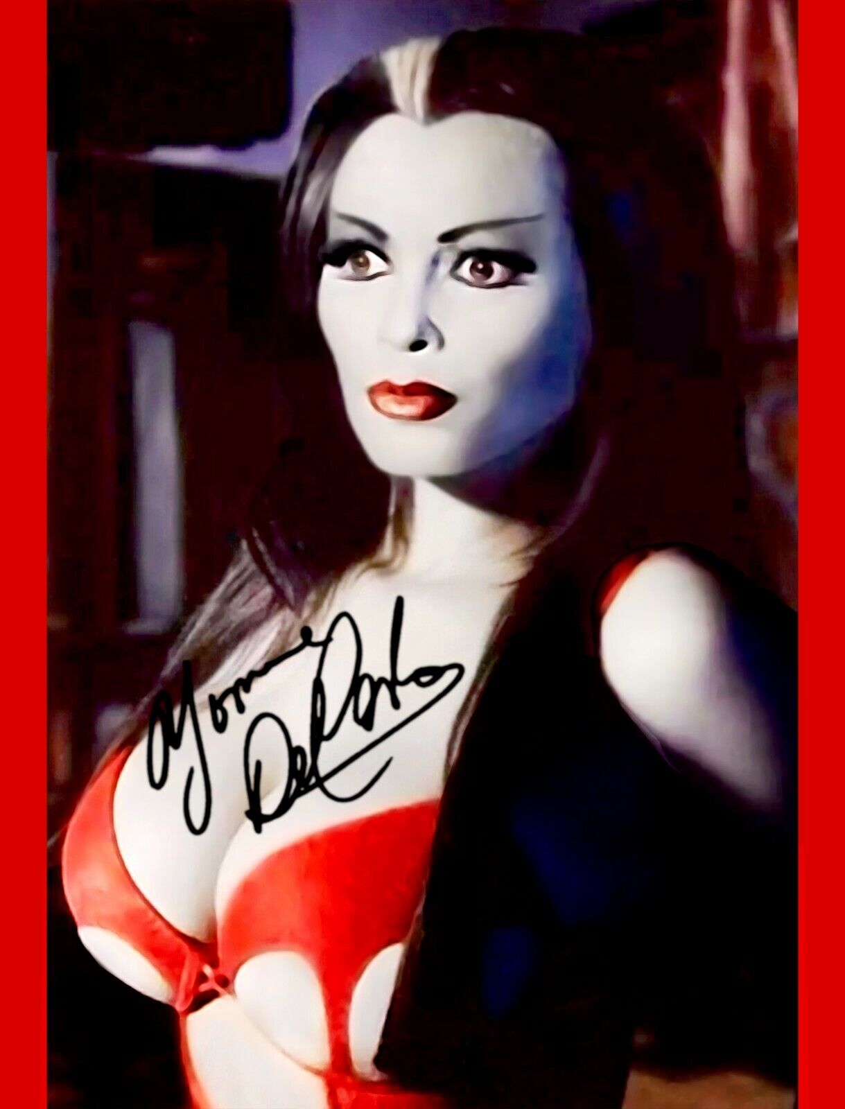 THE MUNSTERS YVONNE DE CARLO LILLY SIGNED AUTOGRAPH 8.5X11 Photo Poster painting PICTURE REPRINT