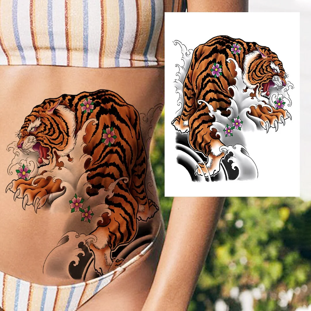 Sdrawing Butterfly Flower Temporary Tattoos For Women Girls Lace Feather Geometry Tattoo Sticker Fake Rose Sexy Tatoos Decor
