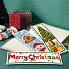 6pcs Merry Christmas 11 CT DIY Stamped Cross Stitch Bookmark Kit with Instruction Cross Stitch Kits Bookmarks for Book Lovers Reader Writers Gift 47x28cm