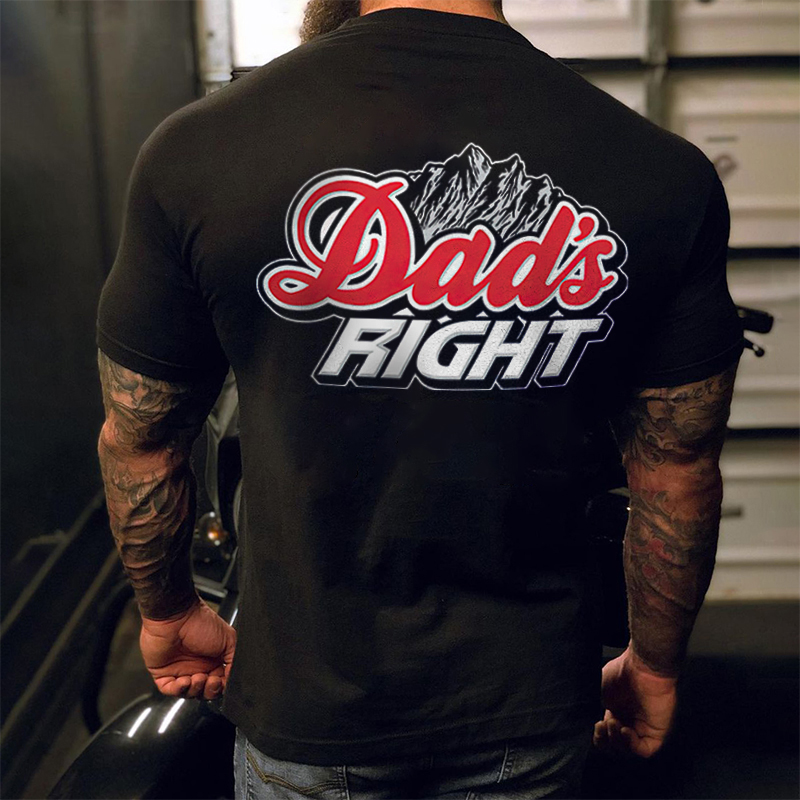 Livereid Dad's Right Printed Men's T-shirt - Livereid