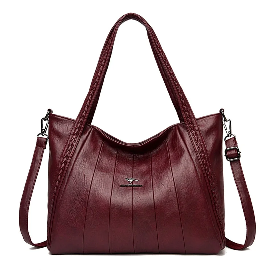 New Patchwork Soft Leather Luxury Handbags Women Bag Designer Ladies Large Shoulder Crossbody Hand Bags for Female 2021 Tote Sac