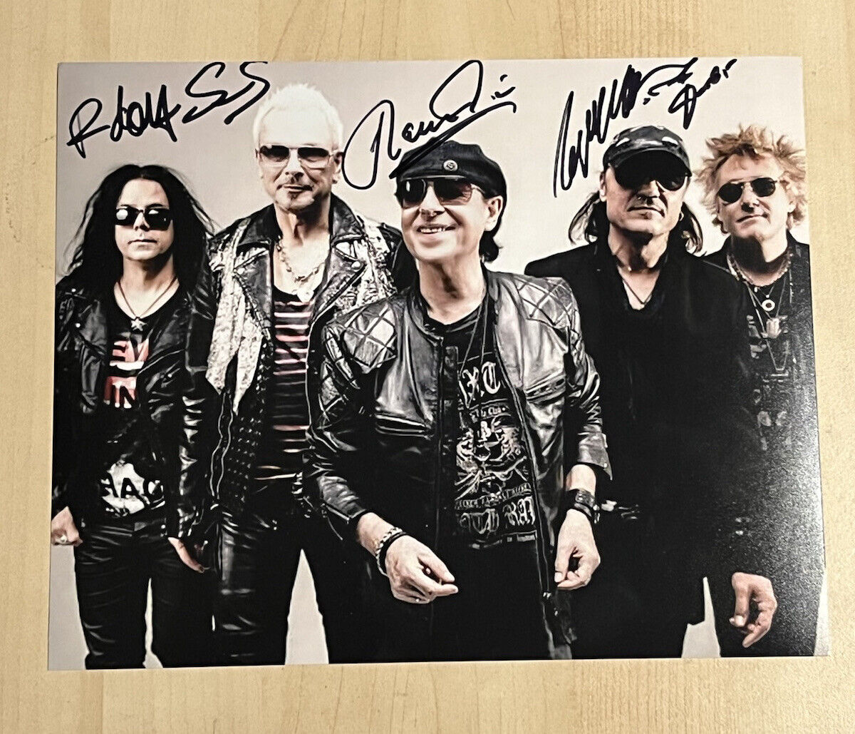 SCORPIONS BAND SIGNED 8X10 Photo Poster painting AUTOGRAPHED RARE RUDOLF SCHENKER COA