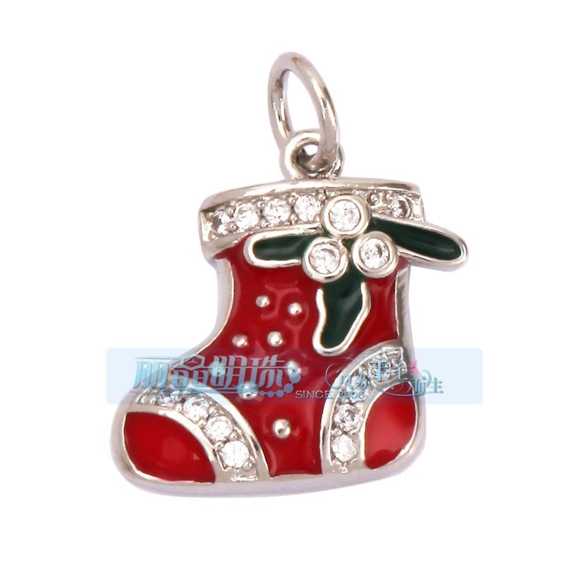 1 Piece Copper Geometric Heart Shape Snowflake Pendant Jewelry Accessories