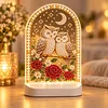 DIY Diamond Art LED Night Light &ndash; Light-Up Table Decor, Double-Sided Printed DIY Crystal Pearl Painting Decoration for Holiday & Gifts(Cat)
