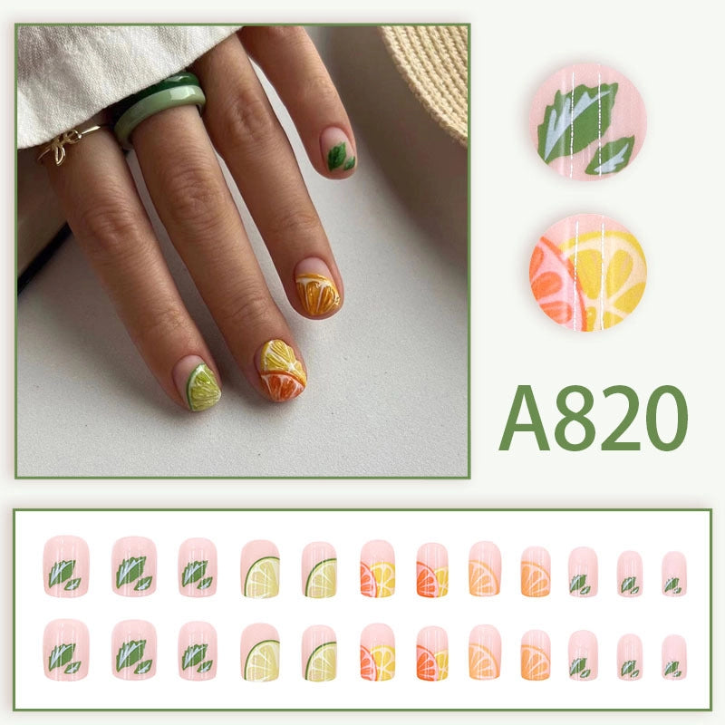 New Popular Simple Wearable Nail Patch 24 Pieces Boxed Pure Desire Style High Sense Factory Direct Sales