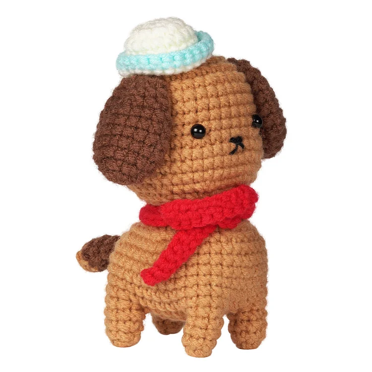 YarnSet - Crochet Kit For Beginners - Puppy Brown