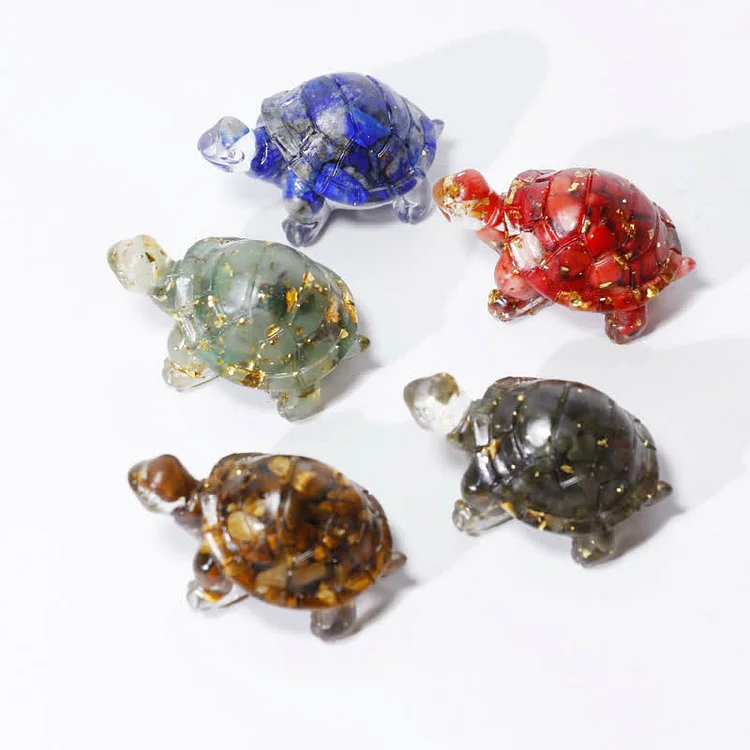 Olivenorma Crystal Gravel Glue Little Turtle Gemstone Decoration