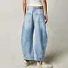 Gioiacombo&trade; Nuovi jeans a gamba larga retr&ograve; alla moda da donna
