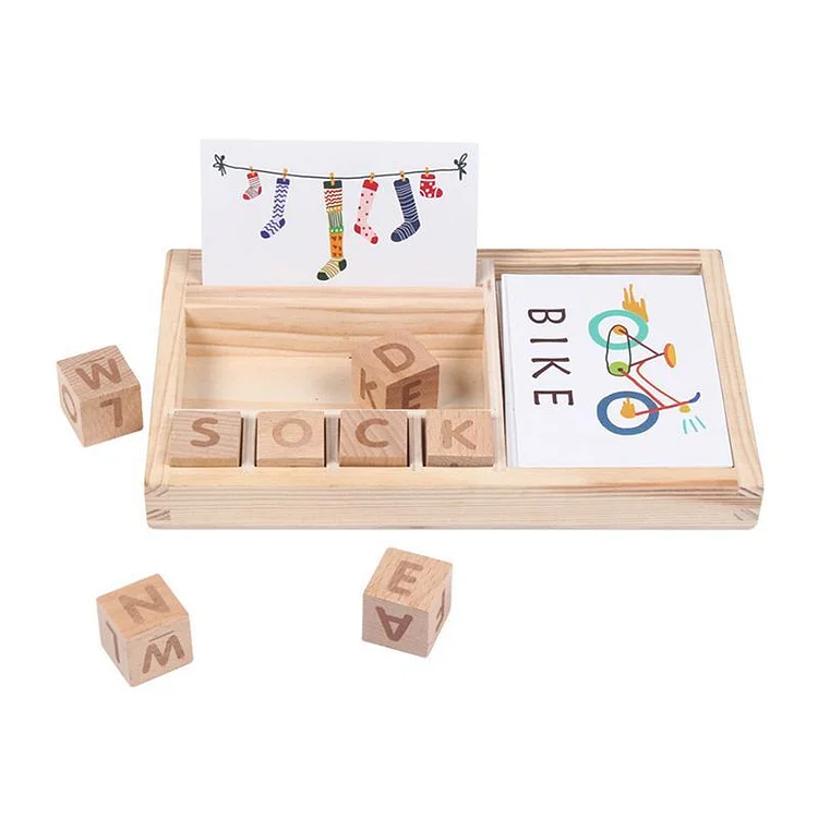 Montessori Educational Alphabet Spelled Wooden Board-Mayoulove