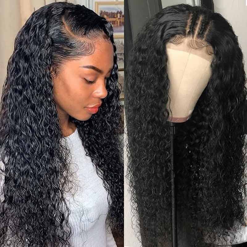 Deep Wave Lace Front Wigs 100% Human Hair Wigs Natural Hairline