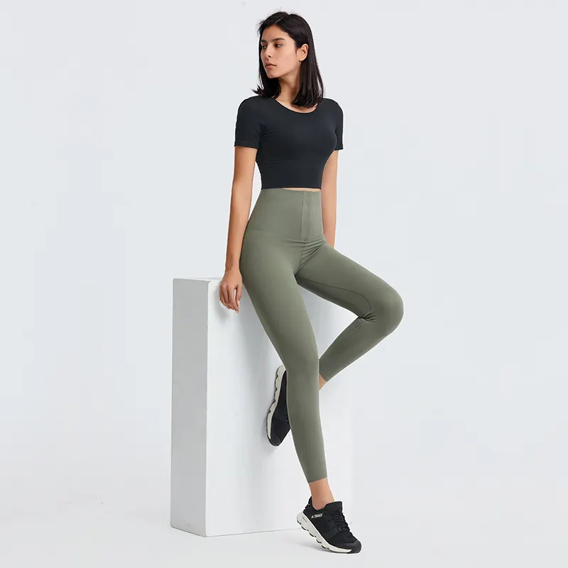 high waist elastic yoga corset leggings