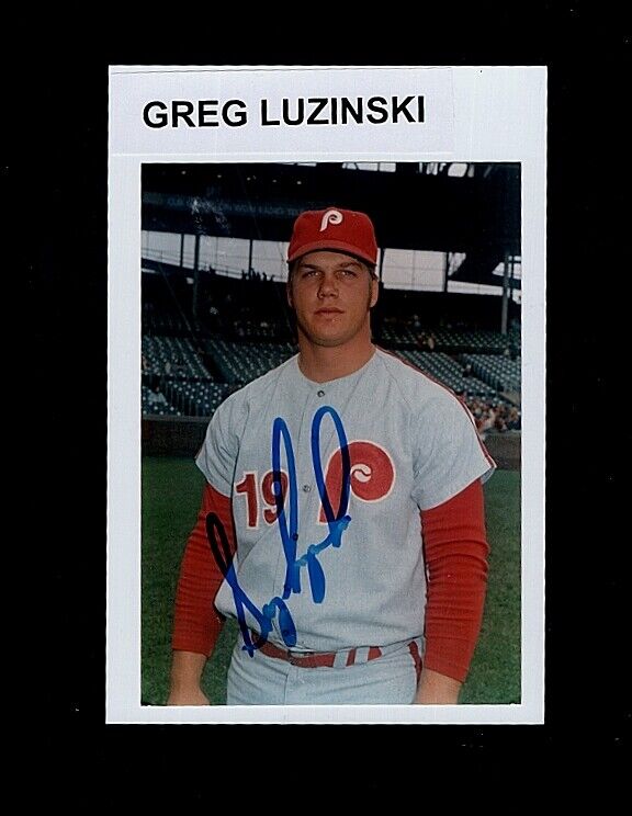 1980 GREG LUSINSKI-PHILADELPHIA PHILLIES VINTAGE AUTOGRAPHED COLOR 4X6 Photo Poster painting