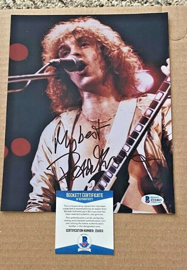 PETER FRAMPTON SIGNED ROCK CONCERT 8X10 Photo Poster painting BECKETT CERTIFIED #2