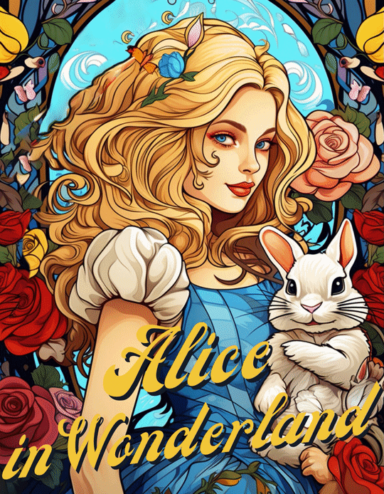 Alice In Wonderland - Full Round Diamond Painting - 30*70cm(Canvas)