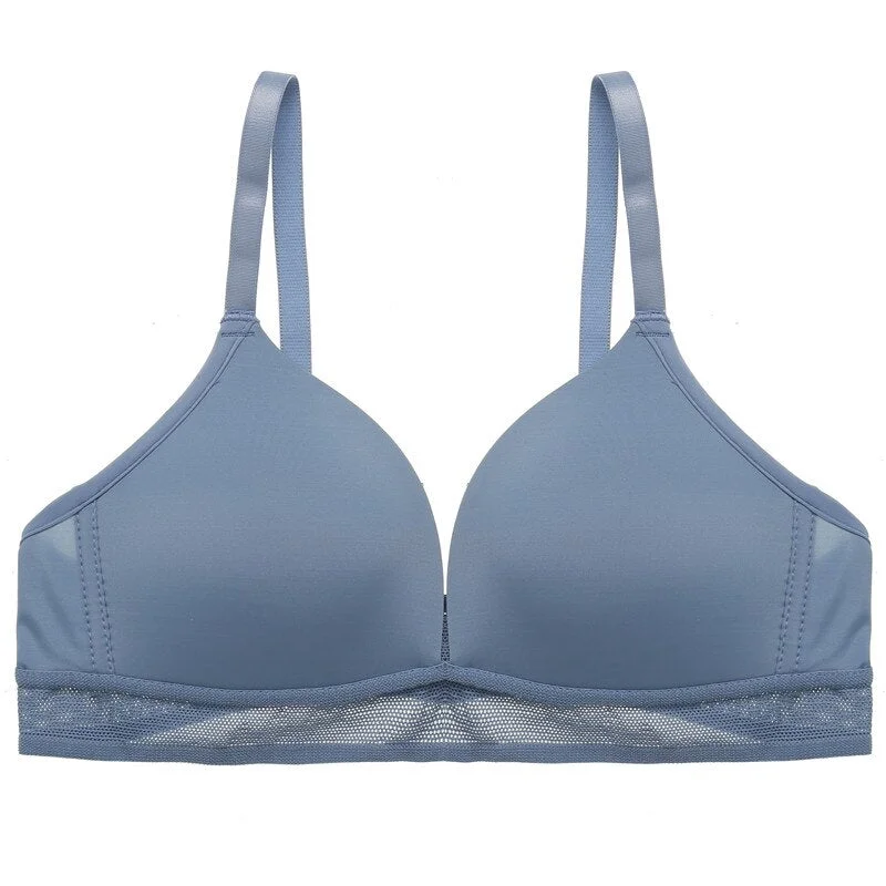 Seamless Comfort Wireless Bras For Women Underwear Mesh Straps Bra Sexy Lingerie Adjustable Push Up Bralette Party Wedding Bra