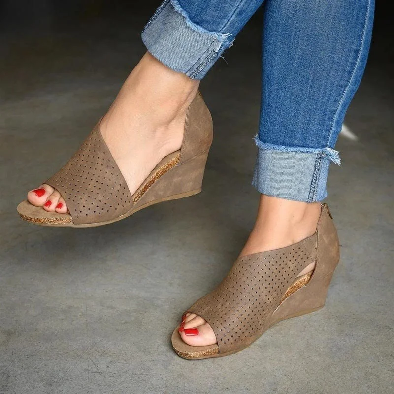 Qengg Sandals Women Sandals Wedge Sandals Shoes Summer Outdoor Beach Shoes Women Ladies Casual Footwear Gladiator Large Size