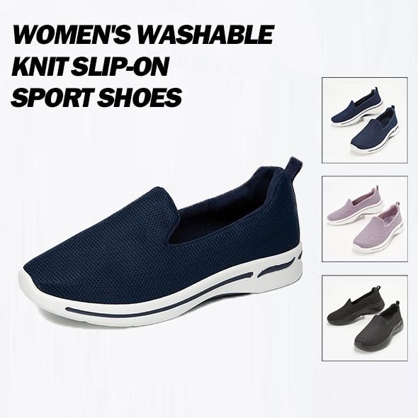 WOMEN'S WASHABLE KNIT SLIP-ON SPORT SHOES