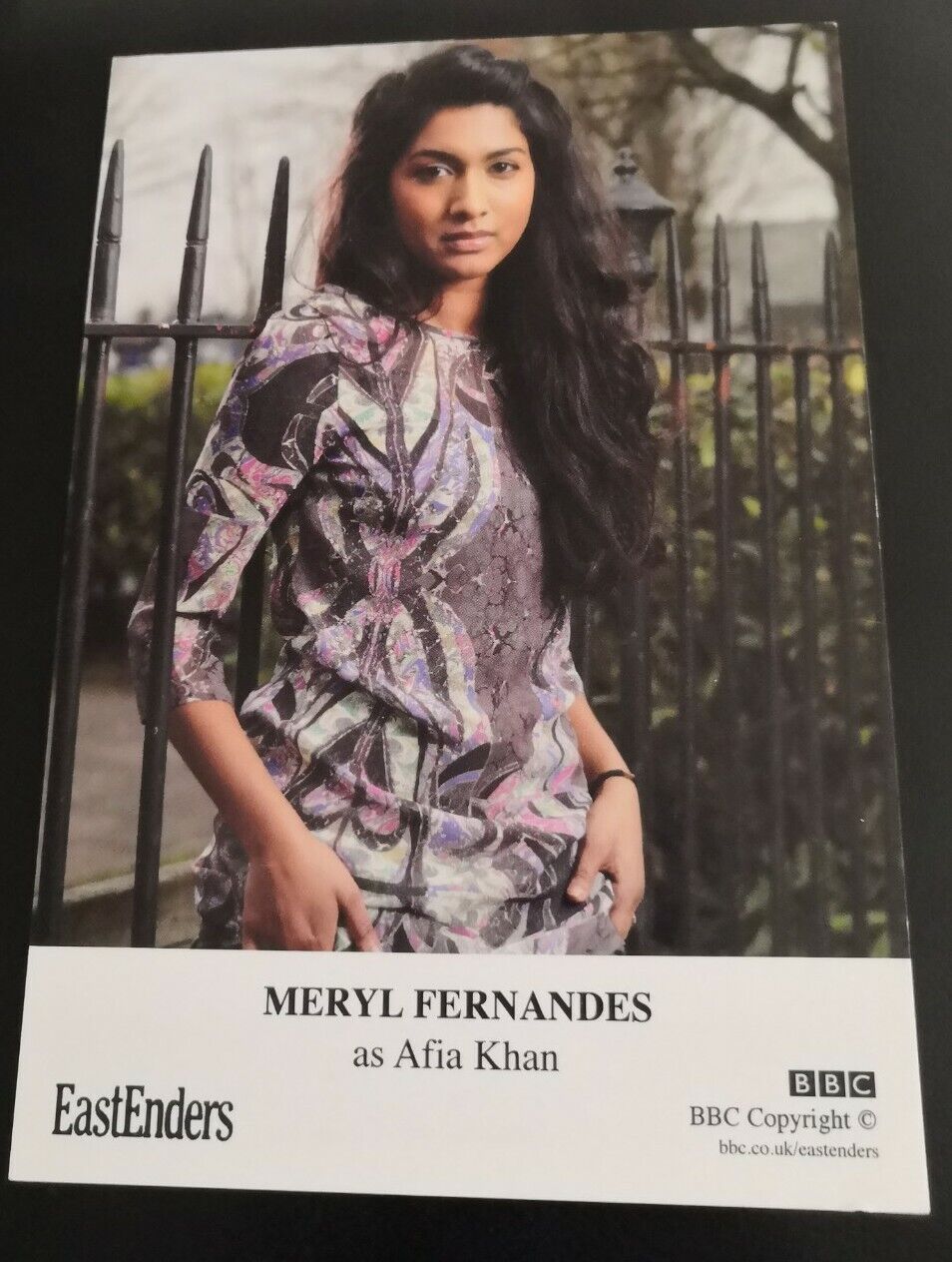 EASTENDERS UNSIGNED CAST CARD OF MERYL FERNDANDES