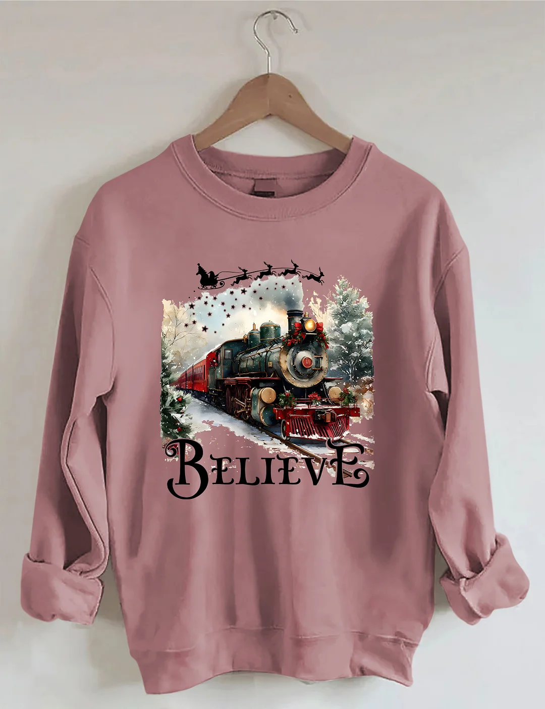 Believe Train Christmas Sweatshirt
