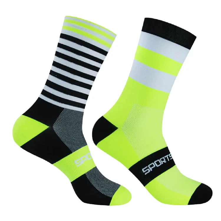 Green Panther Cycling Socks