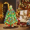 3D Double Sided Drills Diamond Painting Xmas Tree DIY Special Shaped Desk Ornament Kits