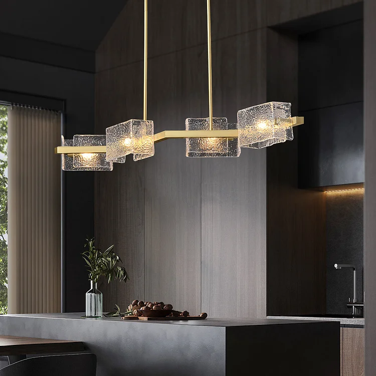 Long Water Ripple Chandelier Modern Lighting Vjlight