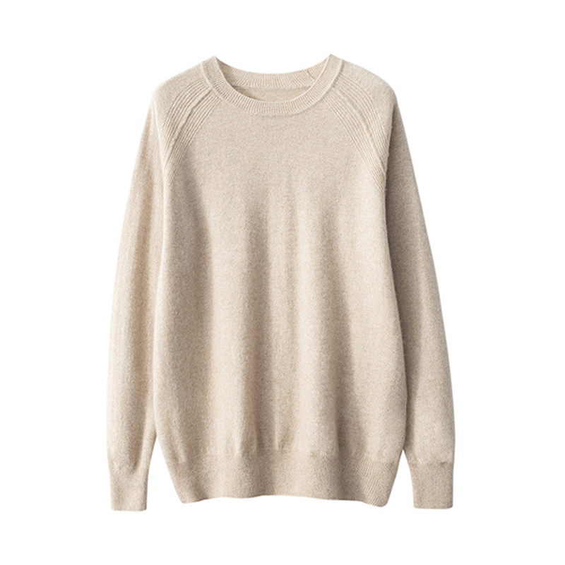 Round Neck Men's Cashmere Sweater REAL SILK LIFE