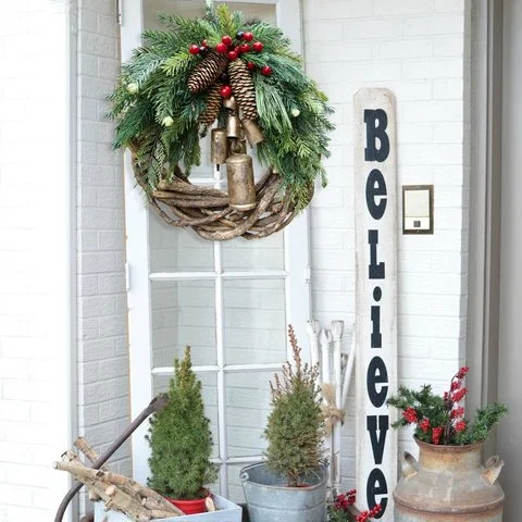 Farmhouse Christmas Wreath, Boho Wreath, Holiday Wreath – Vogue Gadget