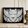 DIY Pearl Painting Wolf for Home Wall Decor with Frame(20x30cm)
