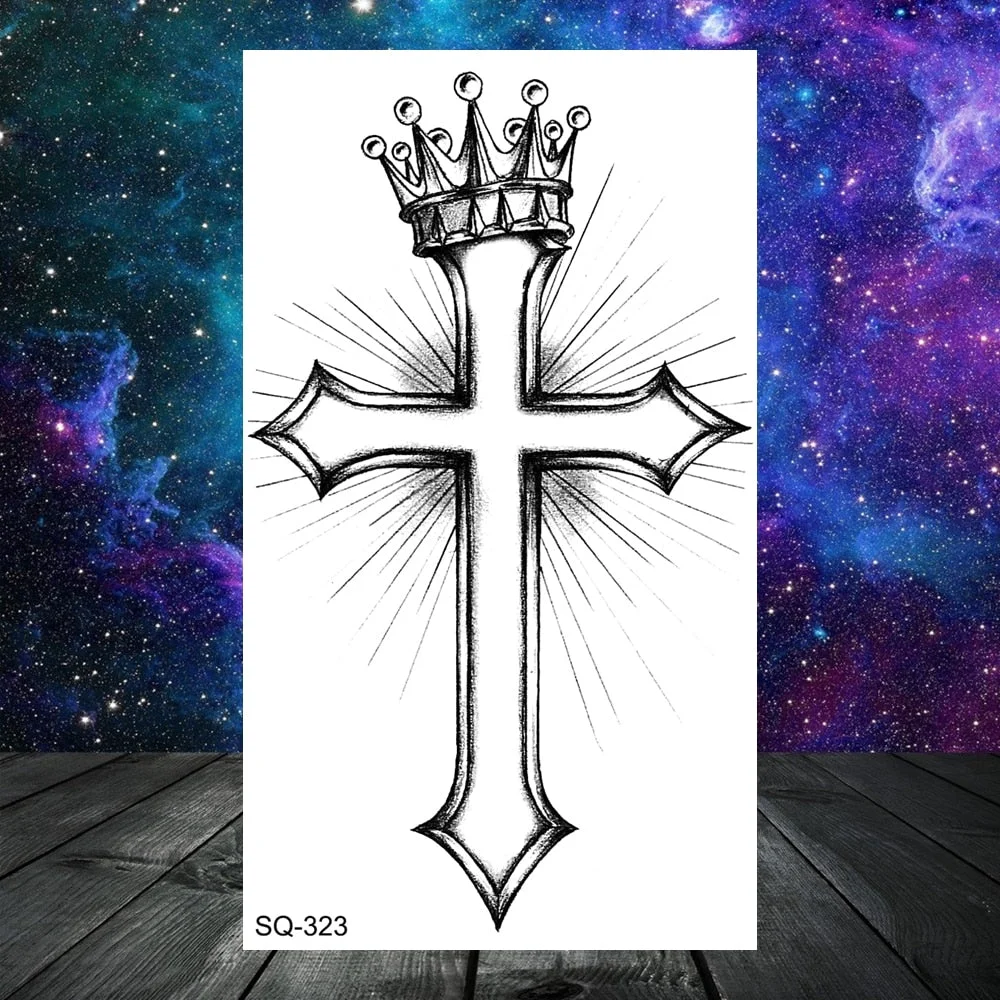 Thorns Wolf Dragon Scorpion Temporary Tattoos For Adult Men Boy Skull Tiger Lion Compass Fake Tattoo Neck Arm Hands Small Tatoos