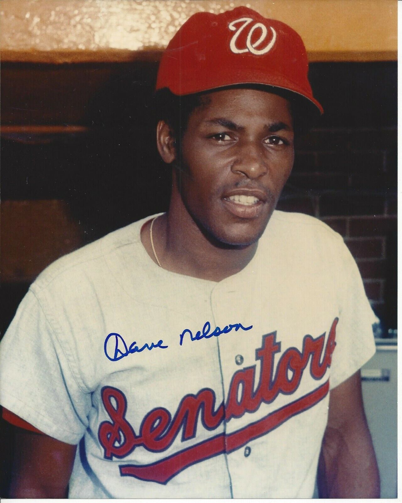 Dave Nelson Autographed 8x10 Washington Senators#S980