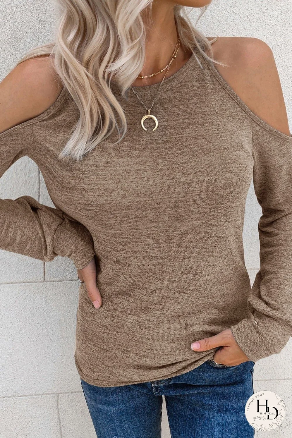 Versatile Cold Shoulder Sweater