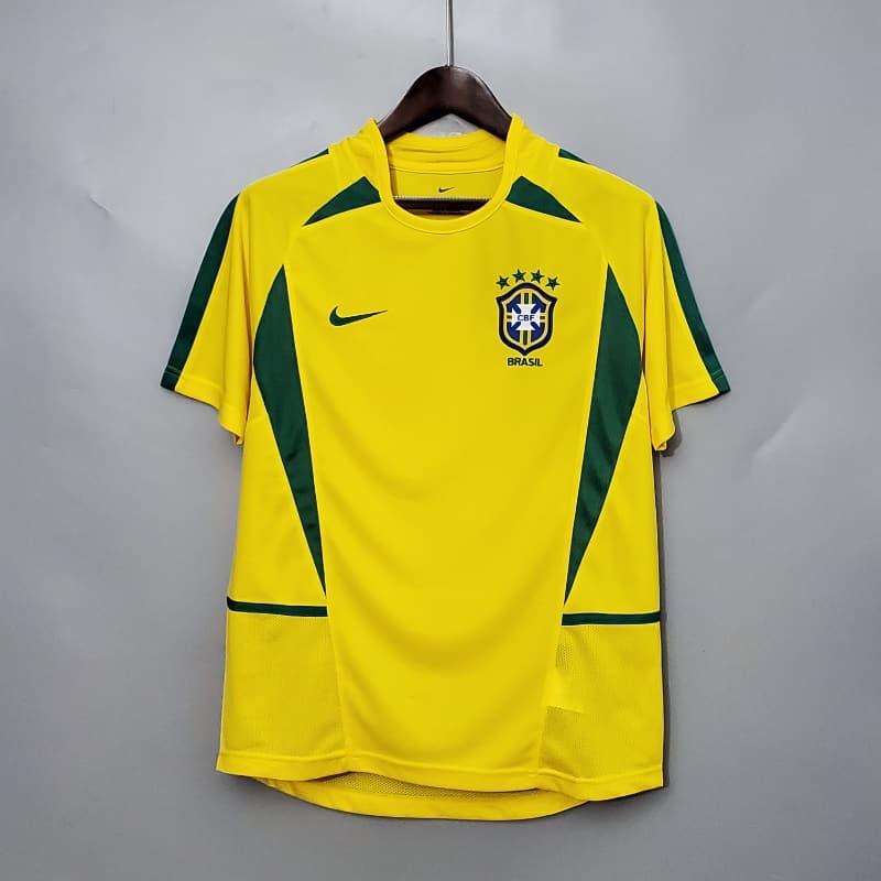 Retro 2002 Brazil Soccer Jersey Home
