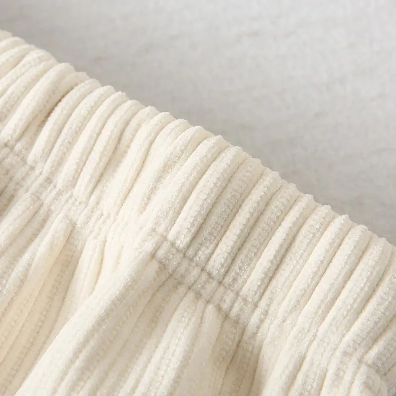Loose Stripe Lace Up Casual Pants