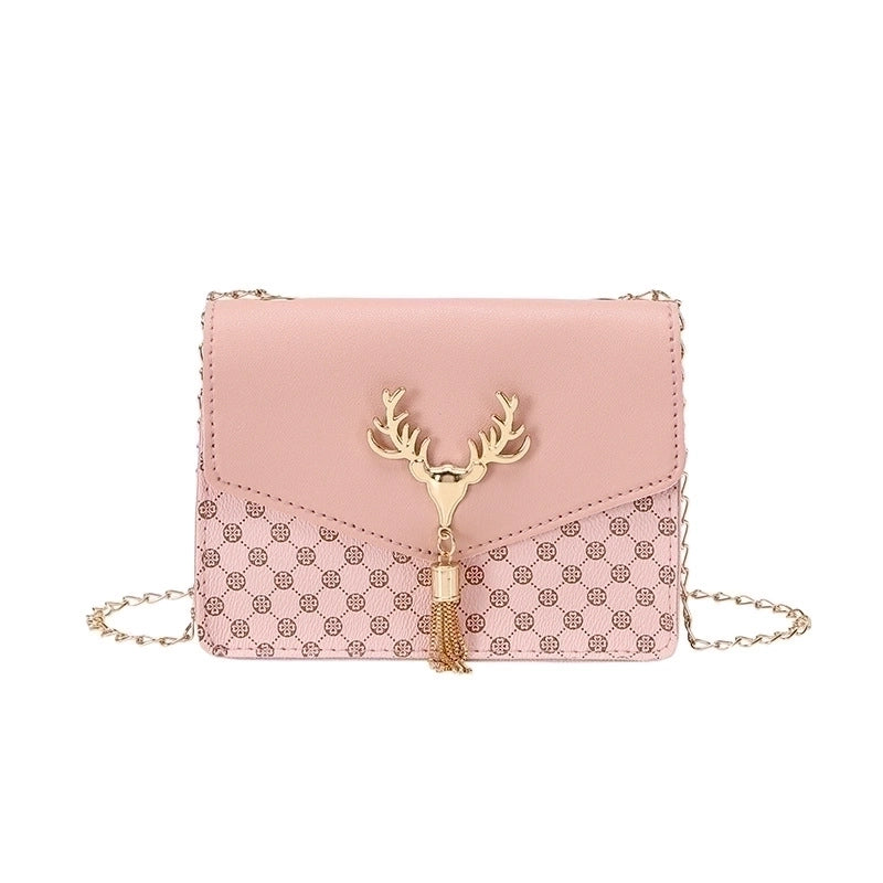 Women’s Mini Pu Leather Color Block Lingge Fashion Square Magnetic Buckle Crossbody Bag